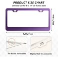 thumbnail image 3 of Coolnut Purple Solid Color License Plate Frames 2pcs, Aluminum Universal Car License Plate Holder with Round Hole for US Vehicles, 12"x 6", 3 of 7