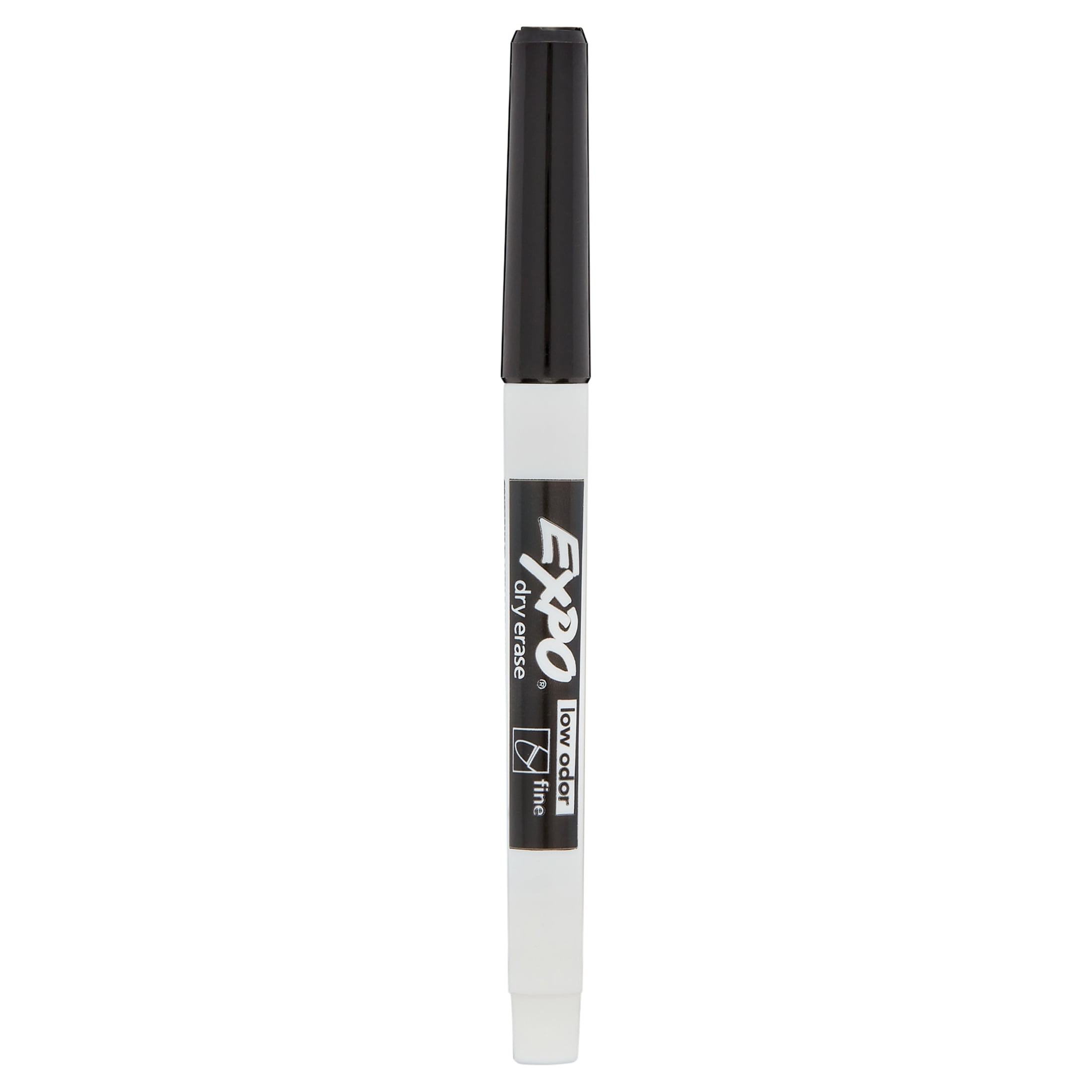 Dry Erase Markers, Low Odor, Fine Tip, Black Ink, Bulk Item