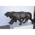 thumbnail image 2 of Nifao Pair Of Tigers Bronze Statues – Bronze Statue, Home Decor, 52"L x 10"W x 21"H, 2 of 11