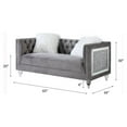 thumbnail image 3 of ACME HeiberoII Loveseat with 2 Pillows in Gray, 3 of 8