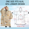 thumbnail image 4 of Oversized Wearable Blanket Hoodie,Cartoon Corgi Sherpa Blanket Hoodie with Super Pockets,Super Warm Fuzzy Pullover for Women & Men, 4 of 6
