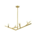thumbnail image 3 of Avenue Lighting The Oaks Collection Modern Linear Chandelier Brushed Brass 8 8 Light Brushed Brass, 3 of 5