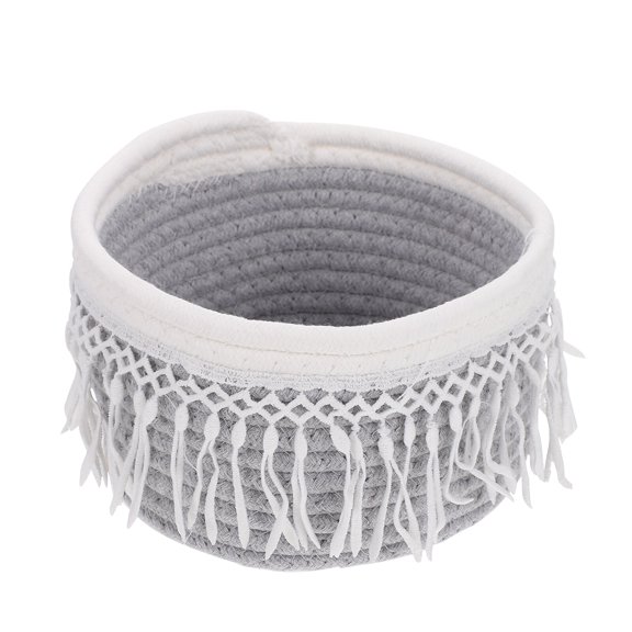 Cotton Woven Rope Storage Basket for Kids Toys and Snacks, Child-Friendly Wicker Organizer Container for Home
