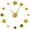 Gold, variant on Round Circle Point Silhouette Frameless Wall Clock Stickers, DIY Modern Decorative Clocks for Living Room, Bedroom, Office - Easy to Install, Large 3D Clock Design (Silver,27in)