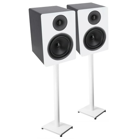Pair Rockville APM6W 6.5" 350W Powered USB Studio Monitor Speakers 37" Stands