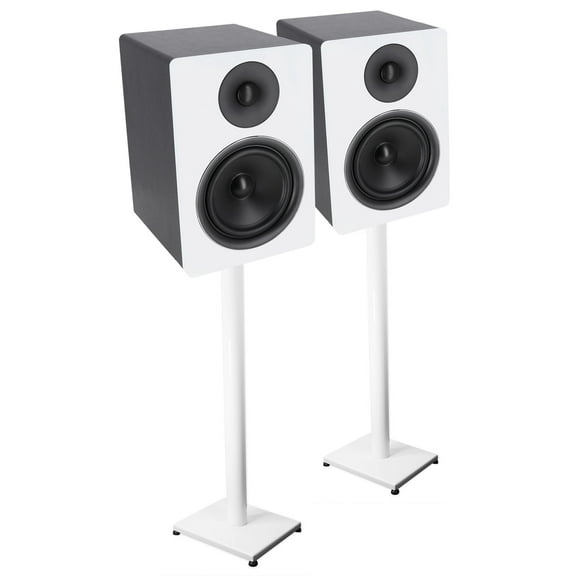 Pair Rockville APM6W 6.5" 350W Powered USB Studio Monitor Speakers 37" Stands