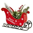 thumbnail image 2 of Gymnture Xmas Sleigh with Tree & Red Berry Plants for Table Centerpieces, 2 of 10