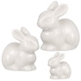 thumbnail image 1 of Miangastore 3pcs Rabbits Miniature Ceramics Fairy Garden Moss Micro Landscape Ornament Decor, 1 of 8