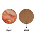 thumbnail image 2 of Multi-Shape Mdf Cork Coaster 4 Pieces Of Anti-Slip, Anti-Wear And Anti-Fouling 3.9in Easy To Clean And Stable Structure Orange And Red Gold Marble Round Shape, 2 of 7
