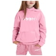 thumbnail image 2 of Zylarhe Girls Boys Sweatshirt Girls Outfits & Set Reindeer Hoodie Set for Children - Cozy Two Piece Long Sleeve Hoodie and Sweatpants for Girls Pink 1-2 Years, 2 of 5