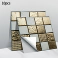 thumbnail image 1 of 10Xglitter Kitchen Wall Tiles Bathroom Mosaic Sticker Peel & Stick, 1 of 10