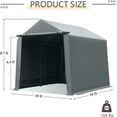 thumbnail image 4 of Abba Patio 10' x 10' Storage Shelter Tent, Outdoor Carport for Motorcycle, ATV, Bike or Garden Tools, Gray, 4 of 5