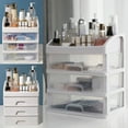 thumbnail image 1 of Organizador de Maquillaje Transparente con Cajones Extraíbles, Estante para Cosméticos y Joyas, Diseño Moderno y Funcional, Tamaño Grande, 3 Niveles, Ideal para Mantener tu Espacio Ordenado y Libre, 1 of 7