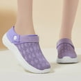 thumbnail image 6 of GUOBIOZIY Womens Mesh Slip On Shoes Backless Sneakers Knit Flats Non-Slip Walking Shoes（Purple,7）, 6 of 7