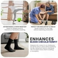 thumbnail image 3 of GERVRA Diabetic Socks for Men & Women – 9 Pack Non-Binding Extra Wide Top, Cotton Blend Crew Socks for Swollen Feet (9-11, Black), 3 of 6