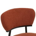 thumbnail image 5 of Irving Modern Upholstered Dining Chairs with Metal Legs, Orange, Set of 2, 5 of 8