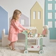 thumbnail image 6 of Teamson Kids Afternoon Sip Wooden Dessert Cart with Rolling Wheels and 24 Pcs Play Food for Pretend Play, 6 of 14