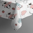 thumbnail image 4 of White Cow Milk Cloud Pattern Rectangle Tablecloth 60"x120",Waterproof Polyester Rectangle Table Cloth, Wipeable Spillproof Polyester Tablecloth for Dining, Camping, Indoor and Outdoor, 4 of 6