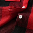 thumbnail image 4 of Kogui Boys Flannel Long Sleeve Toddler Boys Flannel Plaid Shirt Jacket Long Sleeve Lapel Button Down Pocketed Shirts Regular Fit Casual Fall Coat Size 4T 5T (Red,4-5 Years), 4 of 9