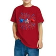 thumbnail image 3 of CFLVAEK Kids 4th of July Patriotic Shirts Funny Stars Stripes Graphic Tees Loose Fit Crewneck Short Sleeve Cotton T Shirts Indenpendence Day Tshirts 7 Years, 3 of 7