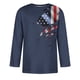 thumbnail image 3 of Men's Solid Color Round Neck Three Quarter Sleeve Top T-shirt4XL, 3 of 4