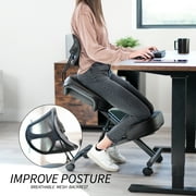 DRAGONN (By VIVO) Ergonomic Kneeling Chair with Back Support, Black