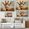 thumbnail image 4 of Designart "Portrait of a Gentle Giraffe" Animals Floater Framed Wall Art Living Room, 4 of 7