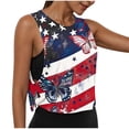 thumbnail image 2 of Jsaierl 4th of July Tank Tops for Women Plus Size Patriotic American Flag Graphic Tees Loose Fit Sleeveless T Shirts Camisole Trendy Crew Neck Tanks S-XXL, 2 of 8