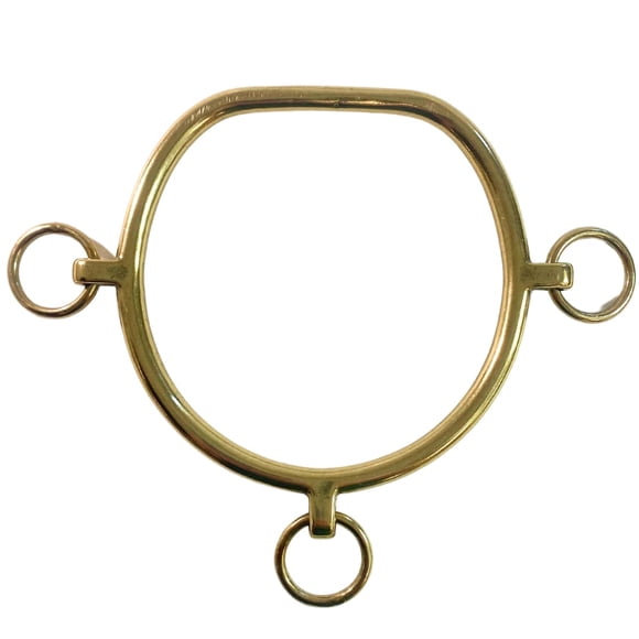 Coronet Brass Chifney Straight Mouth Horse Bit - Durable, Corrosion-Resistant, Single Ring Design for Greater Control & Responsiveness - an Essential Piece of Horse Tack, Horse Size