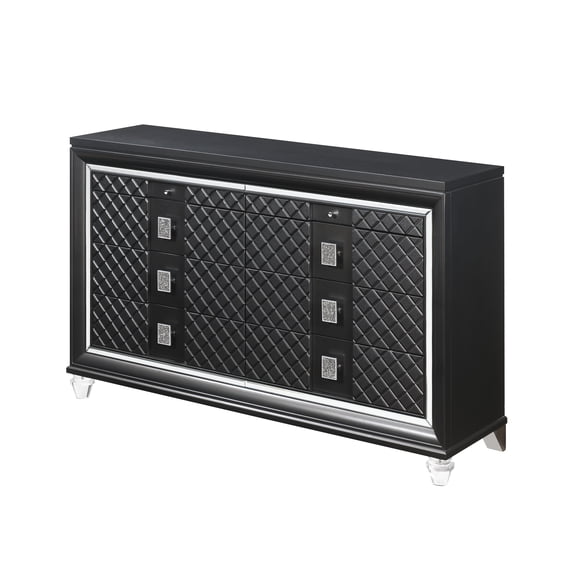 Acme Sawyer 8 Storage Drawers Dresser in Metallic Gray
