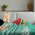 thumbnail image 3 of Surf Soft Flannel Fleece Throw Blanket, Watermelon Riding the Waves Surfing in the Ocean Popular Summer Activity, Cozy Plush for Indoor and Outdoor Use, 50" x 70", Red Green Yellow, by Ambesonne, 3 of 5