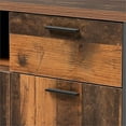thumbnail image 5 of Bowery Hill Brown Finished Wood and Grey Metal 3-Door Sideboard Buffet, 5 of 9