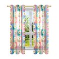 thumbnail image 7 of Yayeee Window Curtains Light Filtering 63"x42" Grommet Panel Pair Home Living Room Decor, Pink Checkered Daisy, 7 of 7