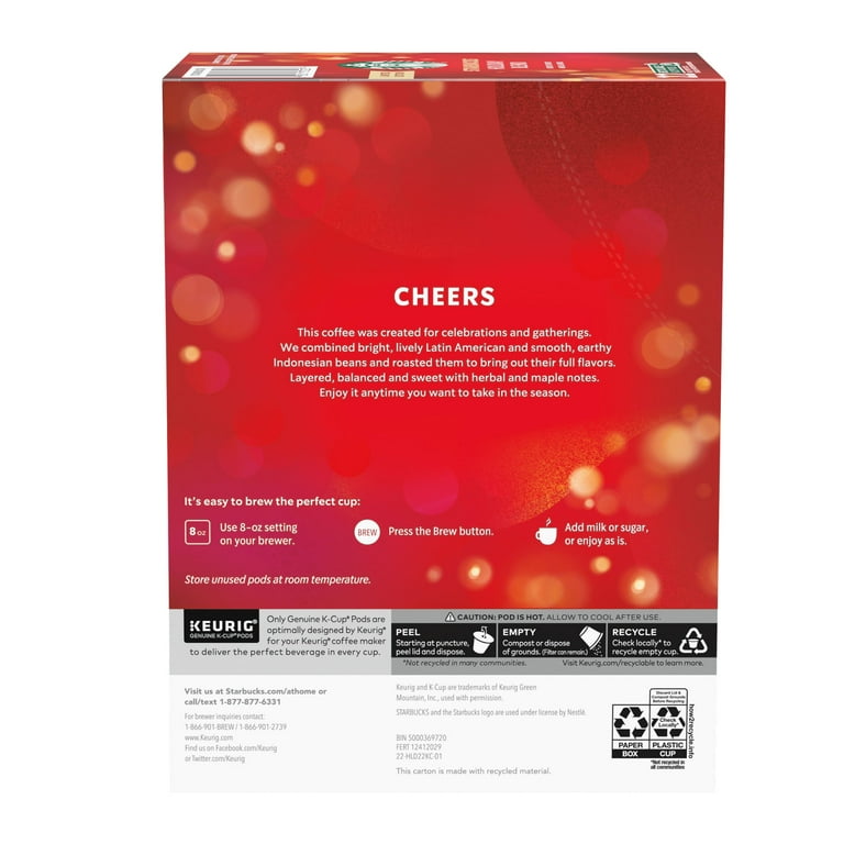 Starbucks Limited Edition Holiday Blend, Medium Roast Coffee, K-Cup Pods,  22 Count - Walmart.com