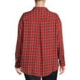 thumbnail image 5 of Terra & Sky Women's Plus Size Plaid Button-Down Shirt, 5 of 5
