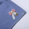thumbnail image 3 of oqasdz Girls Shorts Children Kids Denim Flower Embroidery Elastic Waistband Casual Stylish Adorable Jeans Shorts Size 4 Y-5 Y, 3 of 5