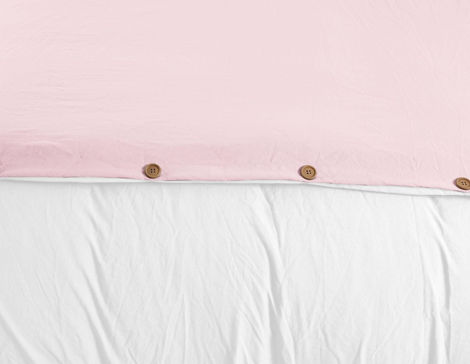 Ensemble de housse de couette réversible en tissu froissé naturel ultra doux - Fermeture à boutons élégante