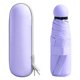 thumbnail image 5 of Paraguas de viaje para hombres y mujeres, miniparaguas de verano, protección solar, para Violeta con Estuche, 5 of 9