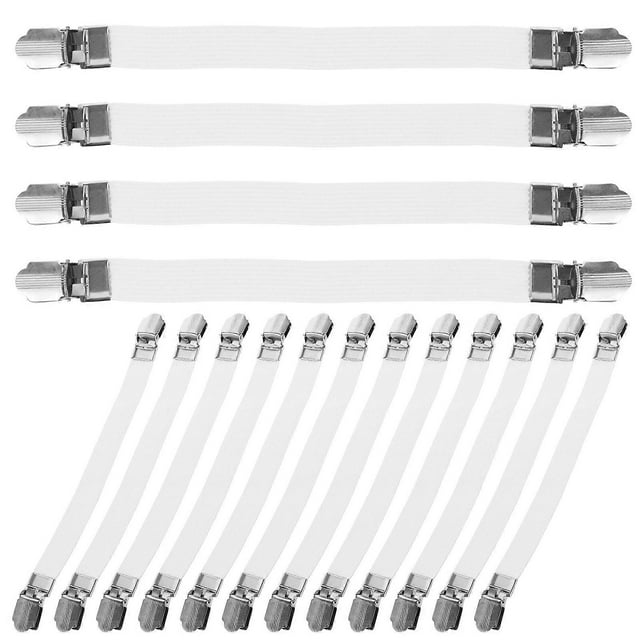 16Pcs Adjustable Ironing Board Cover Clips Fasteners to Keep Cover Flat and Secure on The Board