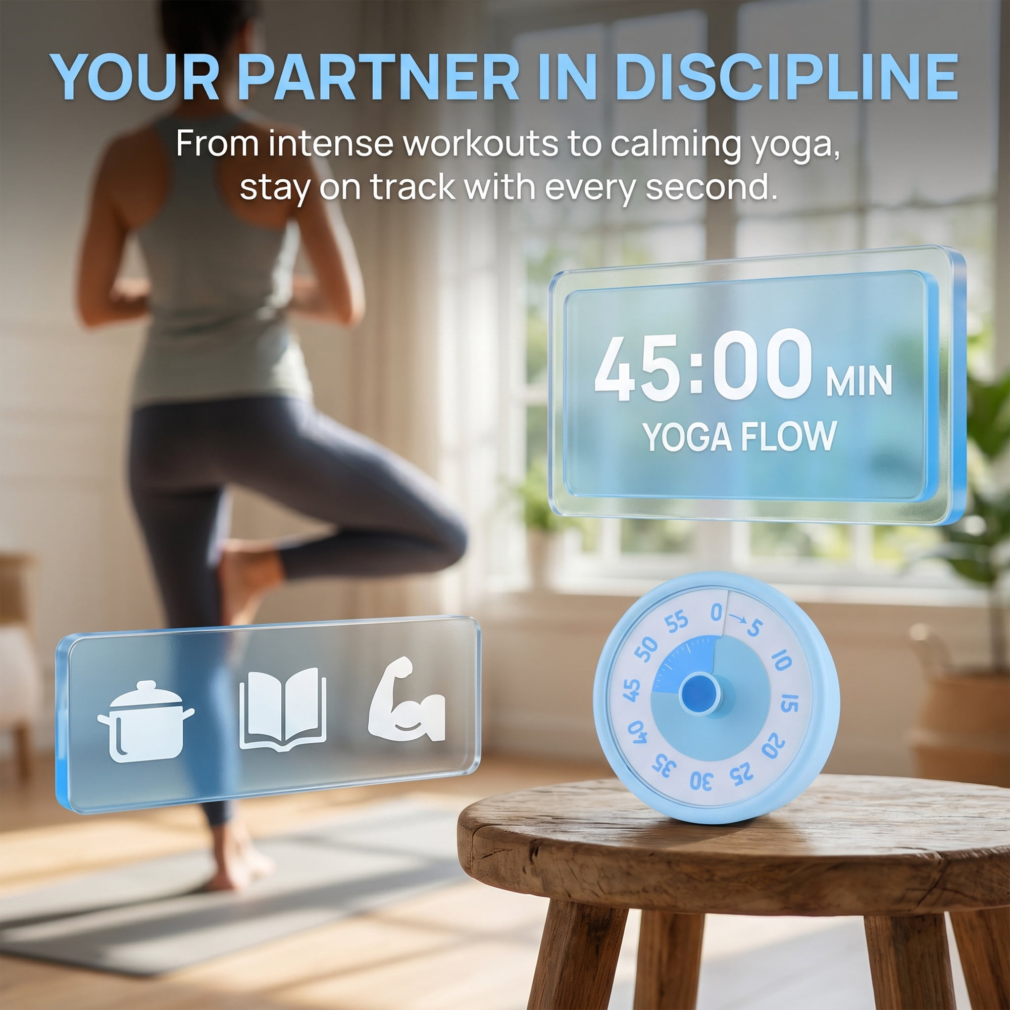 Unique Bargains 60 Minute Kitchen Digital Visual Timer Blue-B