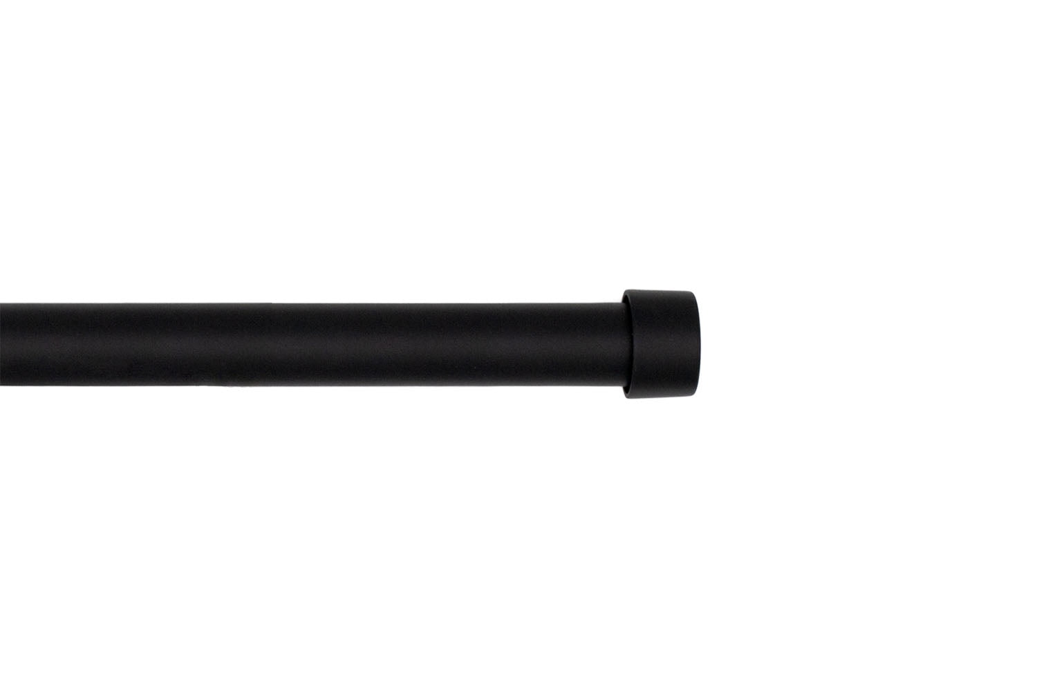 Better Homes & Gardens 5/8" Matte Black Adjustable Add-On Curtain Rod Kit, 32-120"