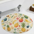 thumbnail image 4 of Various Fruits Washable Round Rug -Circle Area Rugs for Nursery Bedroom, Vintage Non Slip Non Shedding Low Pile Carpet for Living Room Coffee Table Entryway, 4 of 7