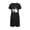 Black A, variant on Plus Size Statement Short Sleeve Round Neck Printed Halloween Themed Costume Style Cozy Themed Night Outfit Themed Slumber Ensemble Summer Nightgown for Women