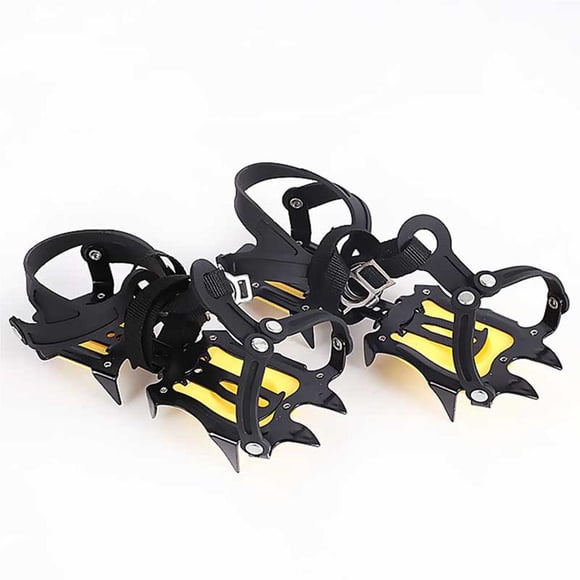 Greeniant Crampones ajustables de 10 dientes, equipo de escalada de acero al manganeso, pinzas antideslizantes para zapatos de hielo y nieve, dispositivo Escalada Greeniant OD008359-00