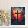 thumbnail image 2 of Qisvanset 12x16 Inch Jeremiah Cross Watercolor Canvas Wall Art, Minimalist Boho Bible Verse Faith Home Decor, 2 of 8