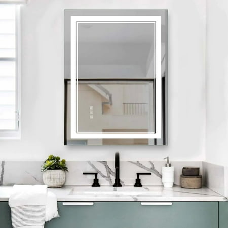 

32 in. W x 24 in. H Frameless Rectangular Anti-Fog LED Light Bathroom Vanity