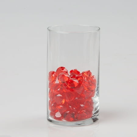 Eastland Acrylic Diamond Vase Filler Red 12 Bags Walmart Com