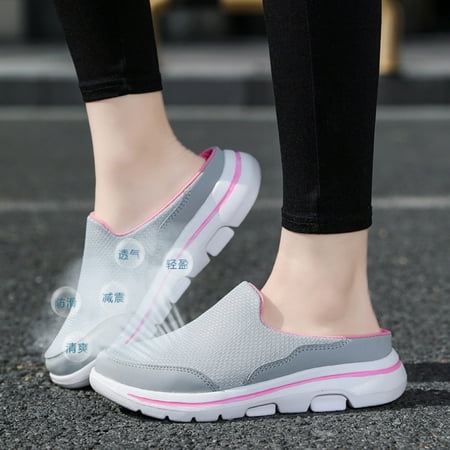 Women Slip on Shoes Mule Comfort Walking Sneakers Casual Flats