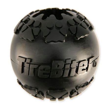 Mammoth TireBiter Advanced Ball Rubber Dog Toy w/Treat Station Medium 3"