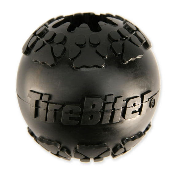 Mammoth TireBiter Advanced Ball Rubber Dog Toy w/Treat Station Medium 3"